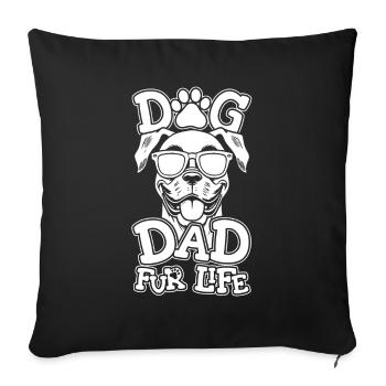 Chien Boxer Allemand Boxer Chien Papa Pour La Vie - Housse de coussin décorative 45 x 45 cm - noir - Devant