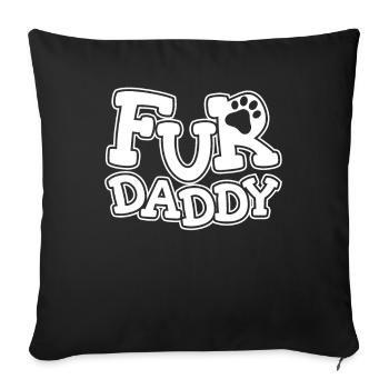 Dog Four-legged Dog Dad For Daddy - Sofa pillowcase 17,3'' x 17,3'' (45 x 45 cm) - black - Front