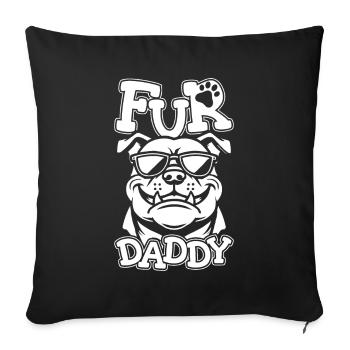 American Bully Dog Dad For Daddy - Housse de coussin décorative 45 x 45 cm - noir - Devant