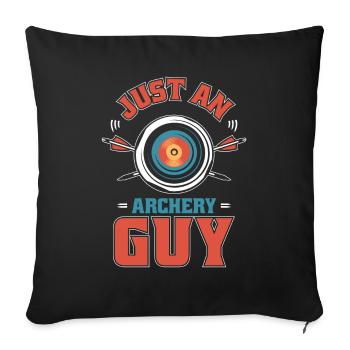 Archery Archery Archery Archer - Sofa pillowcase 17,3'' x 17,3'' (45 x 45 cm) - black - Front
