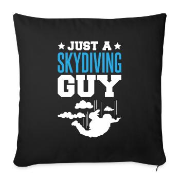 Parachutisme - Housse de coussin décorative 45 x 45 cm - noir - Devant