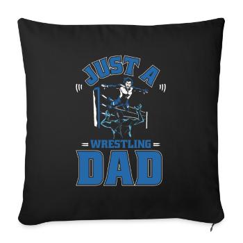 Lutteur Juste un papa lutteur - Housse de coussin décorative 45 x 45 cm - noir - Devant