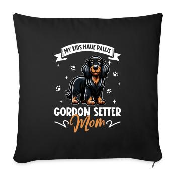 Gordon Setter Maman - Housse de coussin décorative 45 x 45 cm - noir - Devant