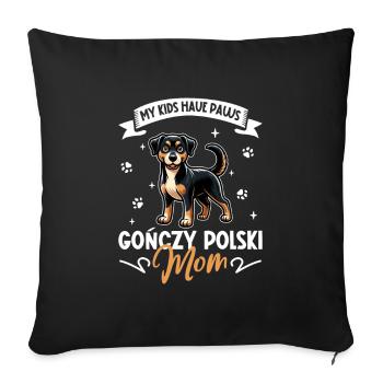 Gonczy Polski Mama - Sofa pillowcase 17,3'' x 17,3'' (45 x 45 cm) - black - Front