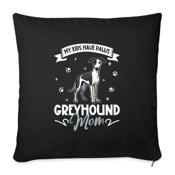 Greyhound Mama - Sofakissenbezug 45 x 45 cm - Schwarz - Vorne