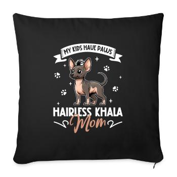 Hairless Khala Mama - Sofa pillowcase 17,3'' x 17,3'' (45 x 45 cm) - black - Front