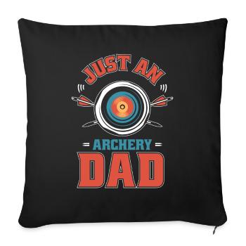 Archery Archery Archery Archer - Sofa pillowcase 17,3'' x 17,3'' (45 x 45 cm) - black - Front