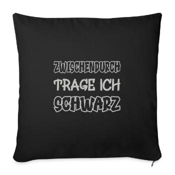 Entre les deux, je porte du noir en disant la couleur - Housse de coussin décorative 45 x 45 cm - noir - Devant