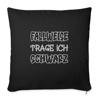 Parfois, je porte du noir en disant couleur noire - Housse de coussin décorative 45 x 45 cm - noir - Devant