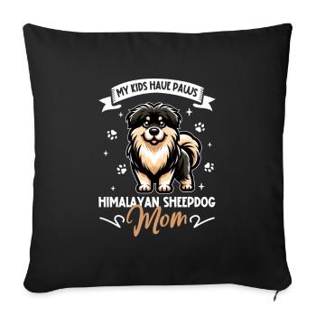 Maman berger de l’Himalaya - Housse de coussin décorative 45 x 45 cm - noir - Devant