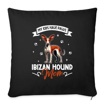 Podenco Ibicenco Mama - Housse de coussin décorative 45 x 45 cm - noir - Devant