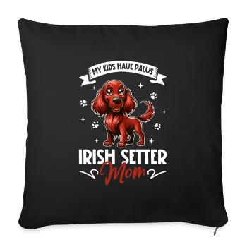 Irish Red Setter Mom - Sofa pillowcase 17,3'' x 17,3'' (45 x 45 cm) - black - Front