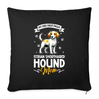 Kurzhaarige Istrianer Bracke Mama - Sofakissenbezug 45 x 45 cm - Schwarz - Vorne