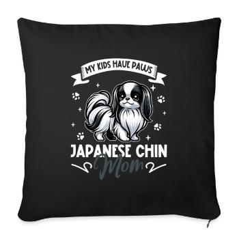 Japan Chin Mama - Sofa pillowcase 17,3'' x 17,3'' (45 x 45 cm) - black - Front