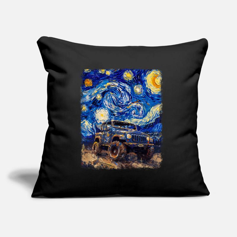 Mud Bogging Mudding Mud Racing Starry Night Painters Sofa pillowcase 17,3'' x 17,3'' (45 x 45 cm)