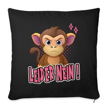 Unfortunately no funny monkey design - Sofa pillowcase 17,3'' x 17,3'' (45 x 45 cm) - black - Front