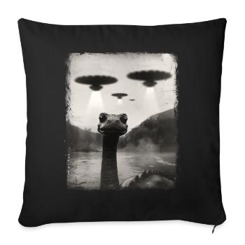 Loch Ness Monster Nessie UFO Alien Außerirdischer - Sofa pillowcase 17,3'' x 17,3'' (45 x 45 cm) - black - Front