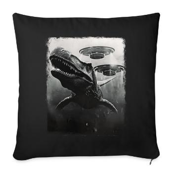 Mosasaure Dinosaure OVNI Alien Alien Se - Housse de coussin décorative 45 x 45 cm - noir - Devant