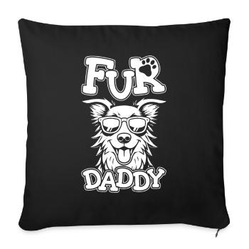 Border Collie Dog Dad For Daddy - Sofa pillowcase 17,3'' x 17,3'' (45 x 45 cm) - black - Front