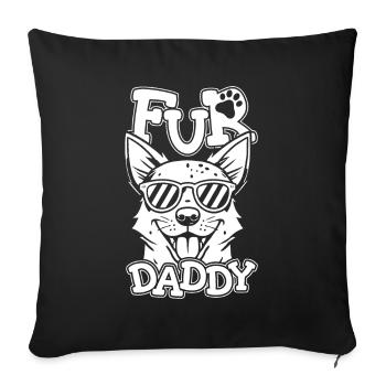 Bouvier australien chien papa pour papa - Housse de coussin décorative 45 x 45 cm - noir - Devant