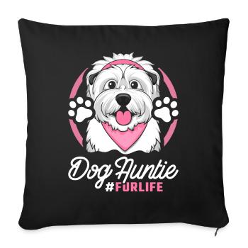 Old English Shepherd Bobtail - Sofa pillowcase 17,3'' x 17,3'' (45 x 45 cm) - black - Front