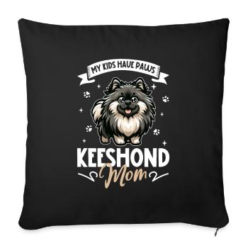 Wolfsspitz Mama - Sofakissenbezug 45 x 45 cm - Schwarz - Vorne