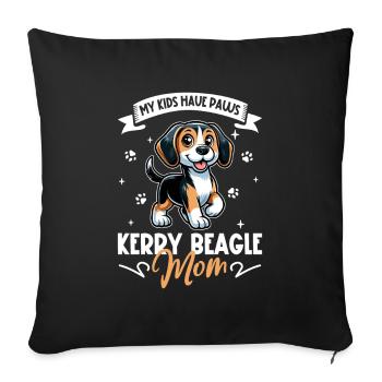 Kerry Beagle Mom - Sofa pillowcase 17,3'' x 17,3'' (45 x 45 cm) - black - Front