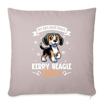 Kerry Beagle Maman - Housse de coussin décorative 45 x 45 cm - taupe clair - Devant
