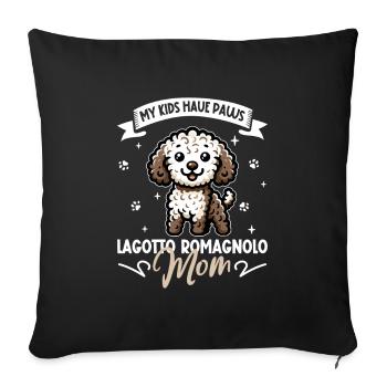 Lagotto Romagnolo Mama - Housse de coussin décorative 45 x 45 cm - noir - Devant