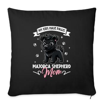 Ca de bestiar Mama - Sofakissenbezug 45 x 45 cm - Schwarz - Vorne