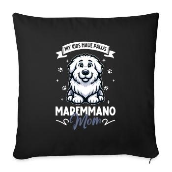 Maremma-Abruzzo Shepherd Dog Mom - Sofa pillowcase 17,3'' x 17,3'' (45 x 45 cm) - black - Front