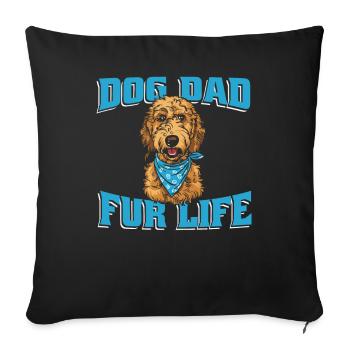 Golden Doodle Dog Dad For Life - Sofa pillowcase 17,3'' x 17,3'' (45 x 45 cm) - black - Front