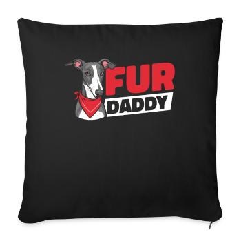 Greyhound Greyhound Dog Dad For Daddy - Sofa pillowcase 17,3'' x 17,3'' (45 x 45 cm) - black - Front
