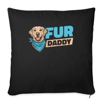 Labrador Dog Dad For Daddy - Sofa pillowcase 17,3'' x 17,3'' (45 x 45 cm) - black - Front