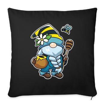 Honey Gnome Gnome Bees Beekeeper - Sofa pillowcase 17,3'' x 17,3'' (45 x 45 cm) - black - Front