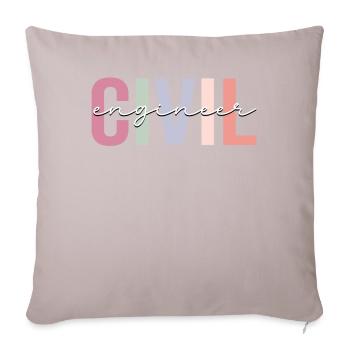 Civil engineering - Sofa pillowcase 17,3'' x 17,3'' (45 x 45 cm) - light taupe - Front