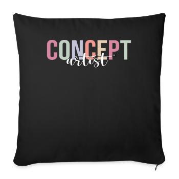 Concept Artist Creative Designer Art - Sofa pillowcase 17,3'' x 17,3'' (45 x 45 cm) - black - Front