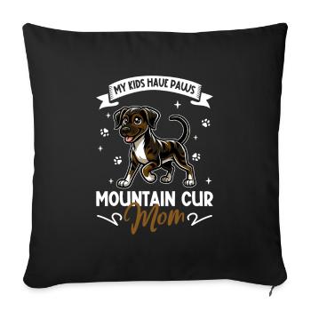 Cur Mama de montagne - Housse de coussin décorative 45 x 45 cm - noir - Devant