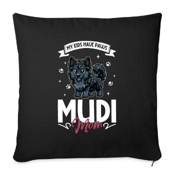 Mudi Maman - Housse de coussin décorative 45 x 45 cm - noir - Devant