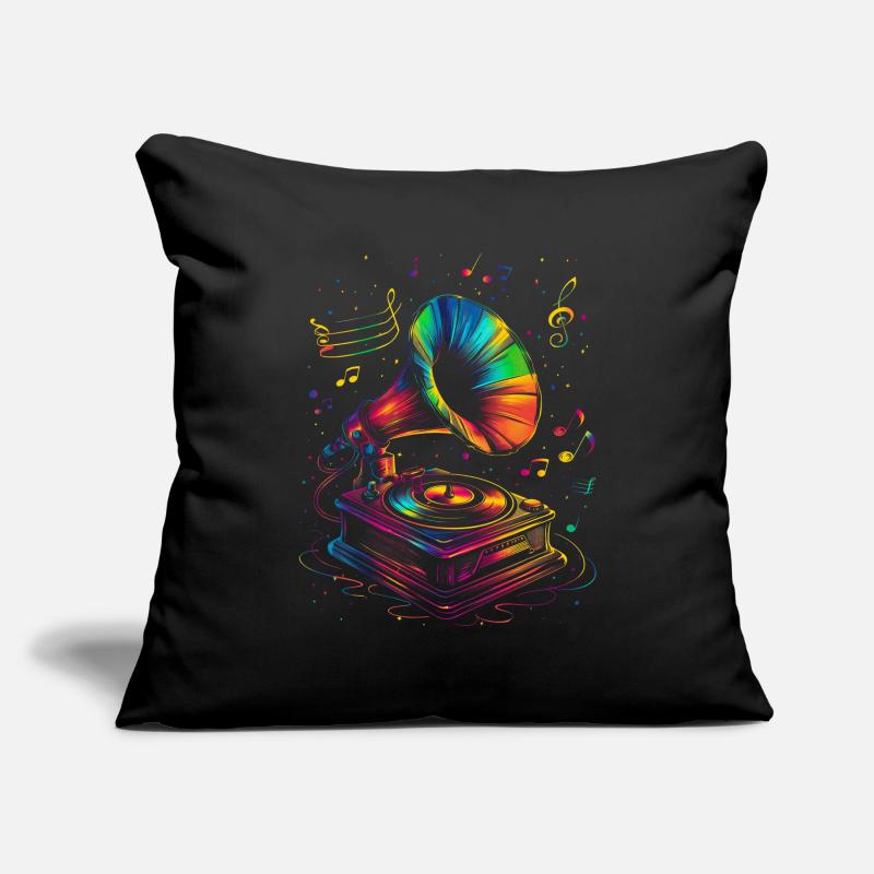 Gramophone Gramophone Old School Phonograph Popar Sofa pillowcase 17,3'' x 17,3'' (45 x 45 cm)