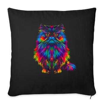 Himalayan Cat Popart - Sofa pillowcase 17,3'' x 17,3'' (45 x 45 cm) - black - Front