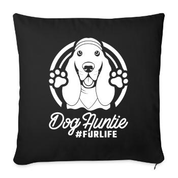 Bassett chien chien tante pour la vie - Housse de coussin décorative 45 x 45 cm - noir - Devant