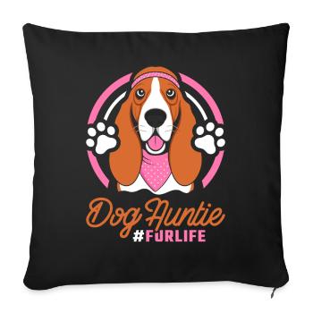 Bassett chien chien tante pour la vie - Housse de coussin décorative 45 x 45 cm - noir - Devant