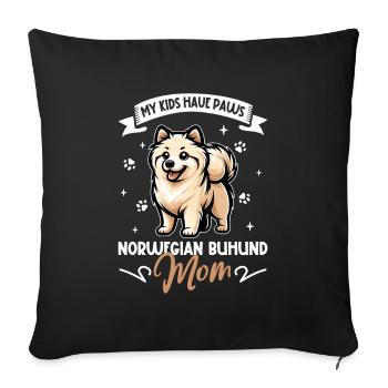 Maman boo norvégienne - Housse de coussin décorative 45 x 45 cm - noir - Devant