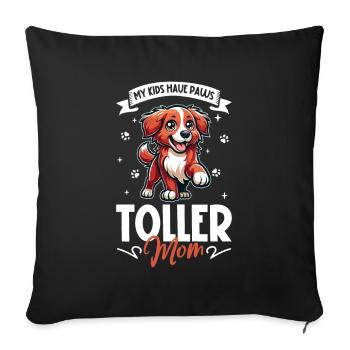 Nova Scotia Duck Tolling Retriever Mom - Sofa pillowcase 17,3'' x 17,3'' (45 x 45 cm) - black - Front