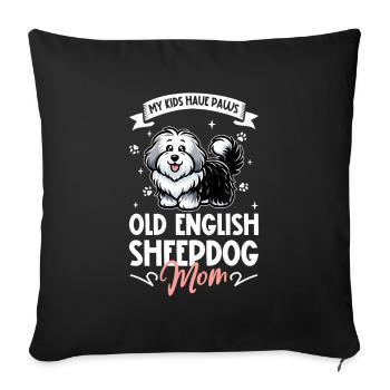 Bobtail Mom - Sofa pillowcase 17,3'' x 17,3'' (45 x 45 cm) - black - Front