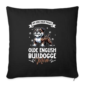 Olde English Bulldog Mom - Sofa pillowcase 17,3'' x 17,3'' (45 x 45 cm) - black - Front