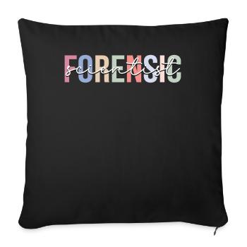 Scientifique médico-légal Preuves médico-légales - Housse de coussin décorative 45 x 45 cm - noir - Devant