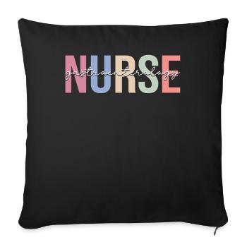 Gastroenterology Nurse Nursing G - Sofa pillowcase 17,3'' x 17,3'' (45 x 45 cm) - black - Front