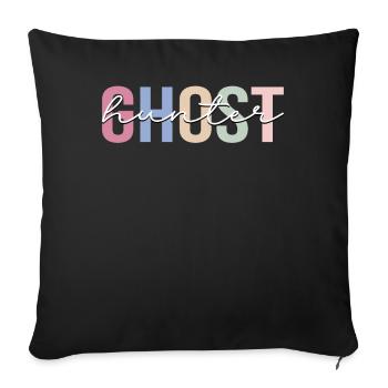 Ghost Hunter Paranormal Investigator Ghost Hunt - Sofa pillowcase 17,3'' x 17,3'' (45 x 45 cm) - black - Front